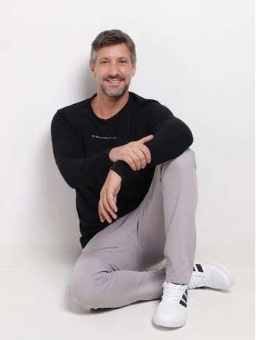 Camiseta Manga Longa Elétron Masculina PRETO