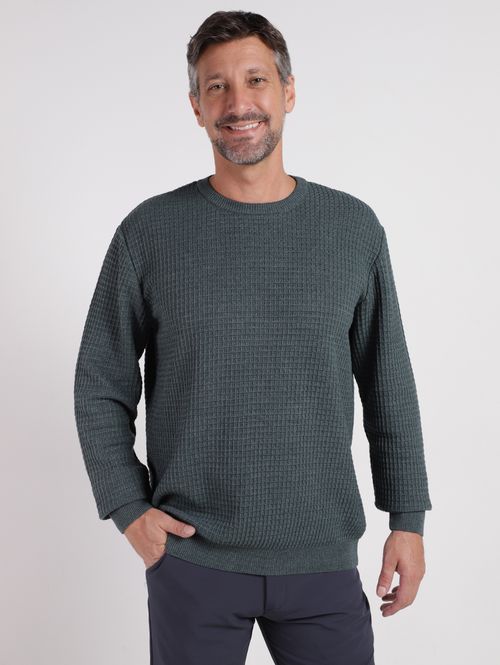 Blusão Tricot Manga Longa Masculino VERDE