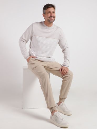 Calça Sarja Jogger Masculina CAQUI