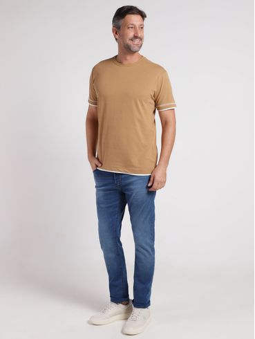 Camiseta Manga Curta Dixie Masculina CARAMELO