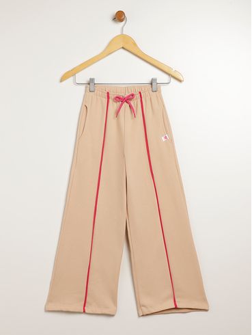 Calça Moletom Juvenil Para Menina - BEGE