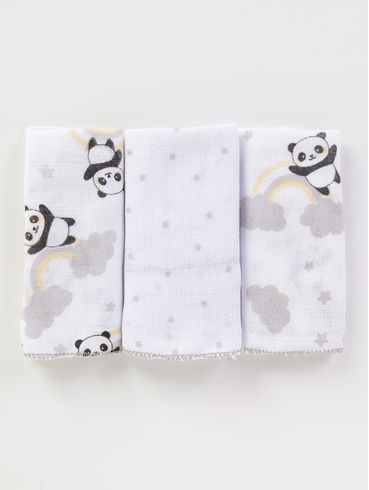 Babete Infantil Para Bebê - CINZA