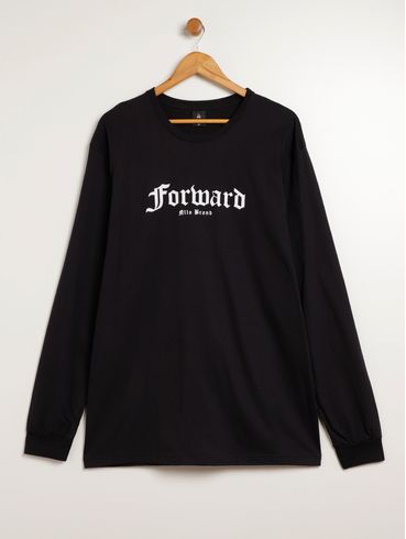 Camiseta Manga Longa Plus Size Masculina PRETO