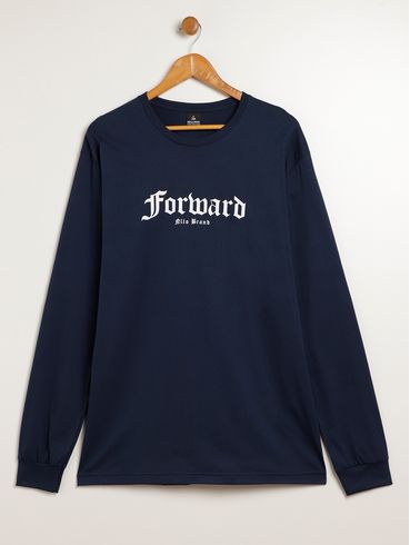 Camiseta Manga Longa Plus Size Masculina MARINHO