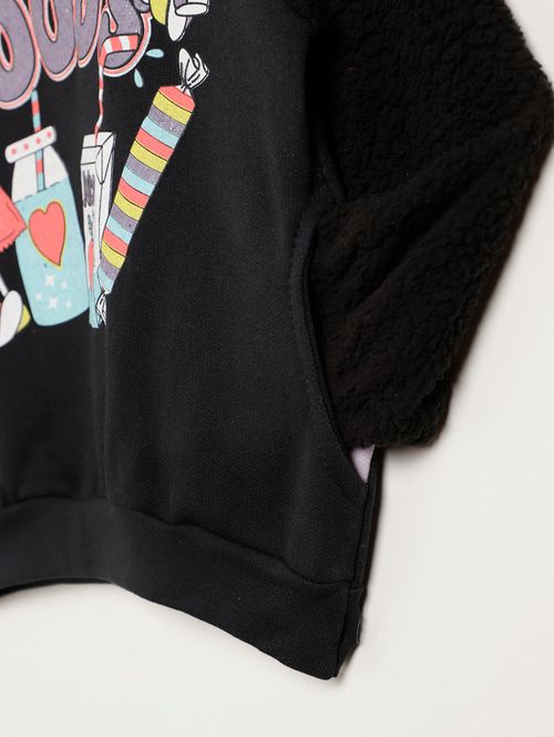 Moletom Infantil Para Menina - PRETO