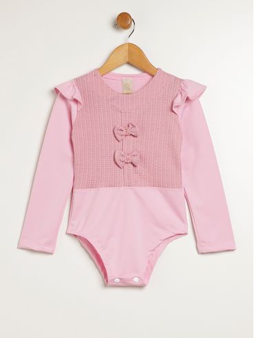 Body Infantil Para Menina - ROSA
