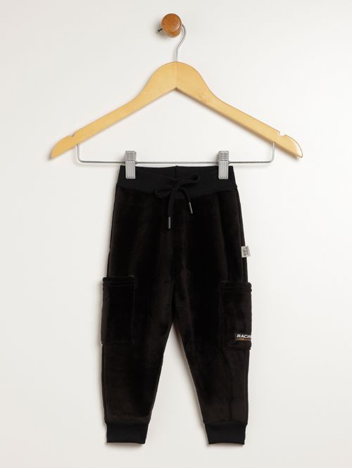 Calça Cargo Com Punho Infantil Para Menino - PRETO