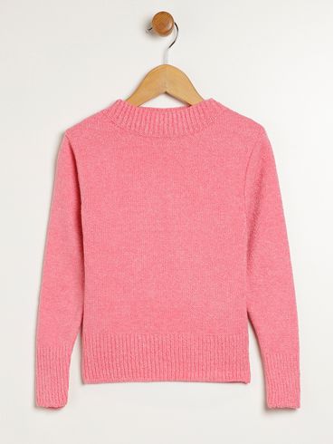 Blusão Tricot Infantil Para Menina - ROSA