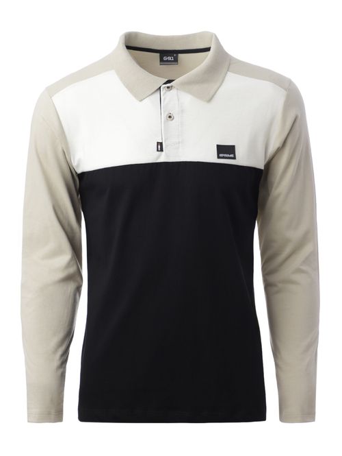 Polo Manga Curta Masculina BEGE