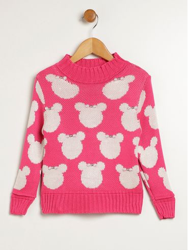 Blusão Tricot Infantil Para Menina - PINK