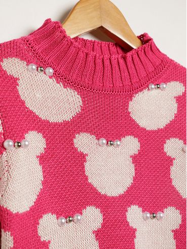Blusão Tricot Infantil Para Menina - PINK