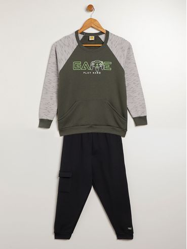Conjunto Longo Juvenil Para Menino - VERDE