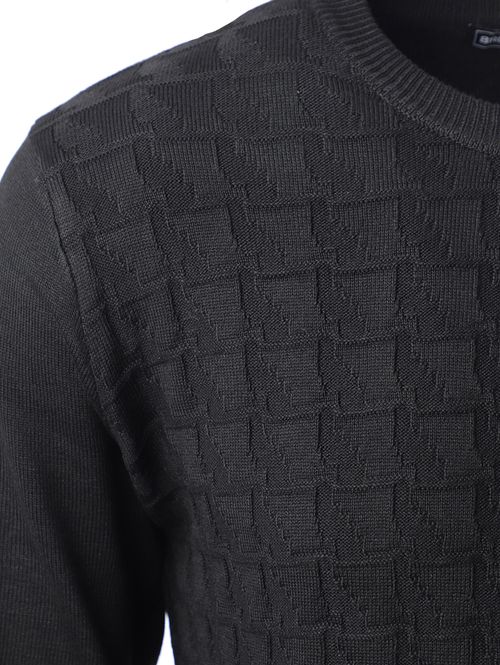 Blusão Tricot Manga Longa Masculino PRETO