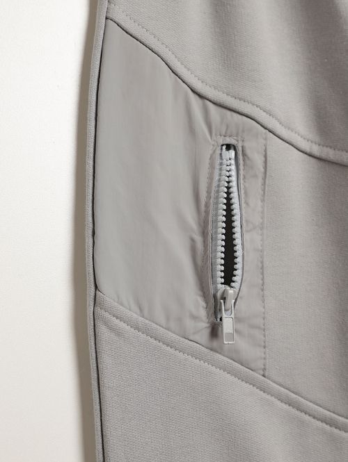 Calça Moletom Com Punho Infantil Para Menino - CINZA