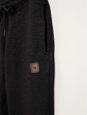 Calça Com Punho Juvenil Para Menino - PRETO