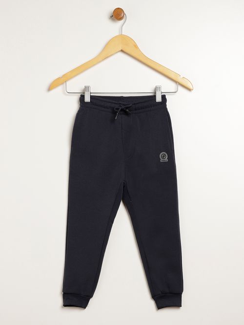 Calça Esportiva Com Punho Infantil Para Menino - MARINHO