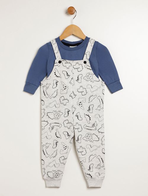 Jardineira Infantil Para Bebê - MESCLA