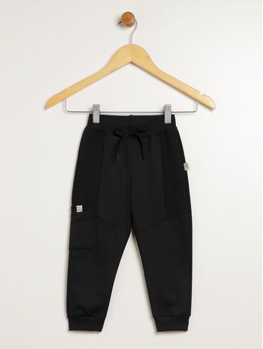 Calça Moletom Infantil Para Menino - PRETO
