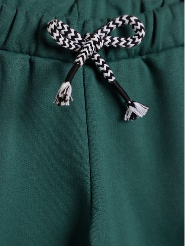 Calça Moletom Cargo Infantil Para Menino - VERDE