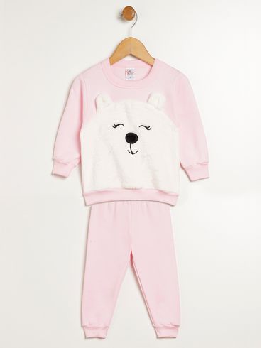 Conjunto Longo Infantil Para Bebê - ROSA