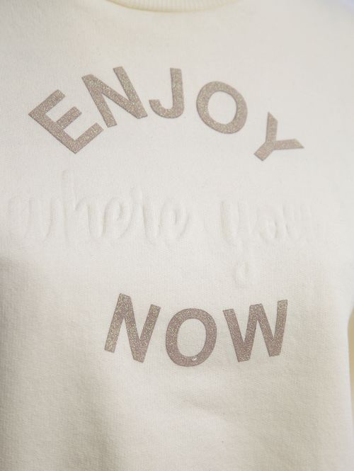 Moletom Felpado Feminino OFF WHITE