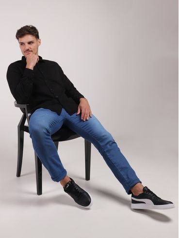 Calça Jeans Slim Masculina AZUL