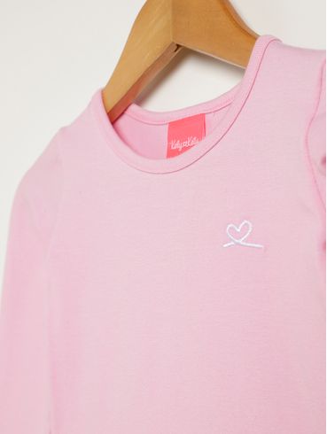 Blusa Manga Longa Infantil Para Menina - ROSA
