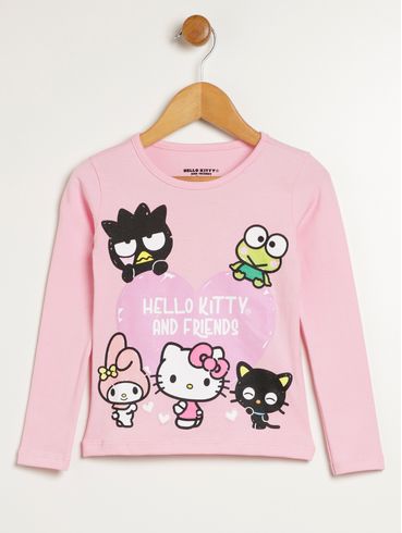 Blusa Hello Kitty Infantil Para Menina - ROSA CLARO