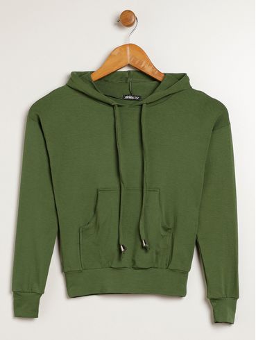 Blusa Manga Longa Juvenil Para Menina - VERDE