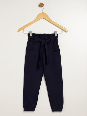 Calça Moletom Infantil Para Menina - AZUL
