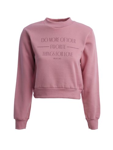 Moletom Cropped Feminino ROSA CLARO