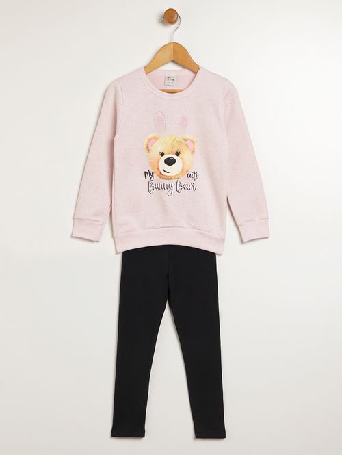 Conjunto Longo Infantil Para Menina - ROSA CLARO