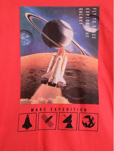 Camiseta Manga Longa Juvenil Para Menino - VERMELHO