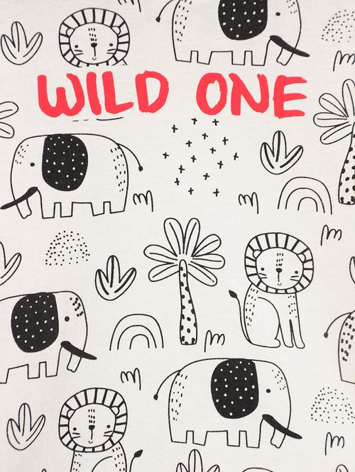 Camiseta Manga Longa Infantil Para Menino - OFF WHITE