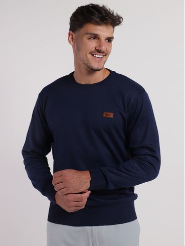 Blusão Tricot Manga Longa Masculina MARINHO