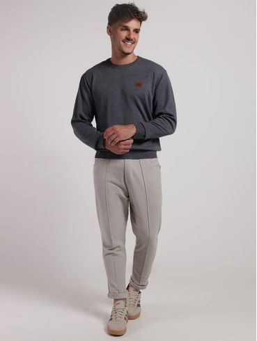 Blusão Tricot Manga Longa Masculina CINZA