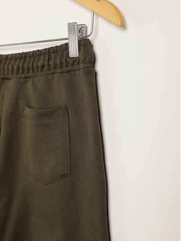 Calça Moletom Com Punho Infantil Para Menino - VERDE