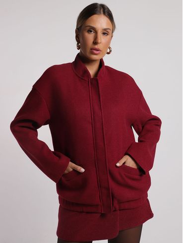 Jaqueta Oversized Eagle Rock Feminina VINHO