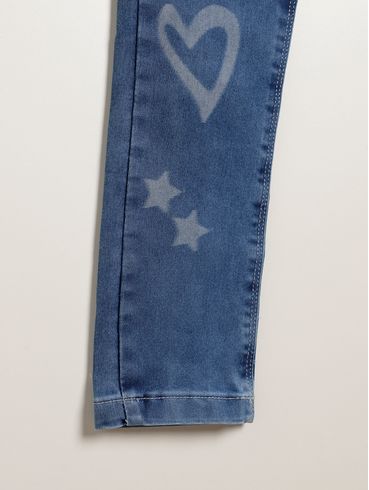 Calça Jeans Reta Infantil Para Menina - AZUL