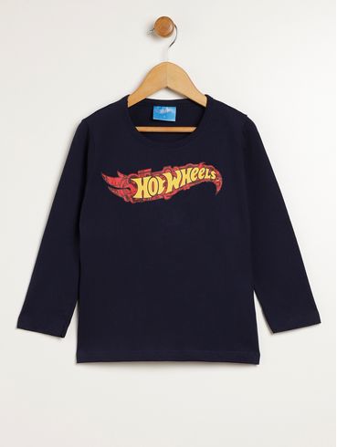 Camiseta Manga Longa Infantil Para Menino - MARINHO