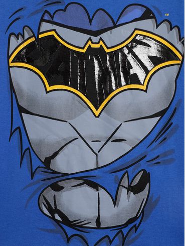 Camiseta Manga Longa Batman Infantil Para Menino - AZUL