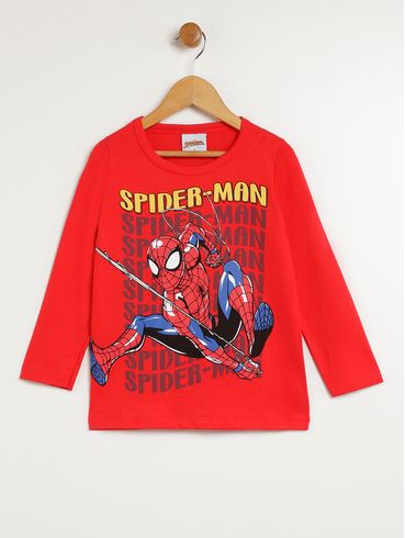 Camiseta Homem Aranha Infantil Para Menino - VERMELHO