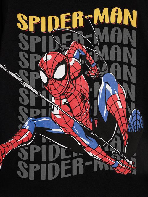 Camiseta Homem Aranha Infantil Para Menino - PRETO