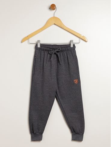 Calça Com Punho Infantil Para Menino - CHUMBO
