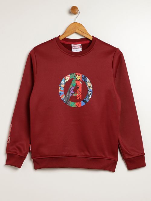 Moletom Avengers Juvenil Para Menino - VINHO