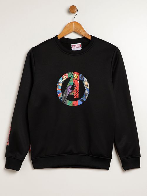 Moletom Avengers Juvenil Para Menino - PRETO