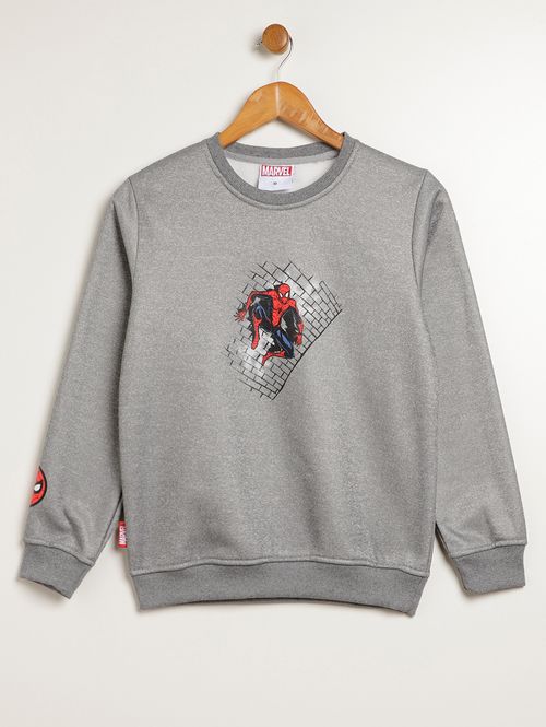 Moletom Spider Man Juvenil Para Menino - CINZA