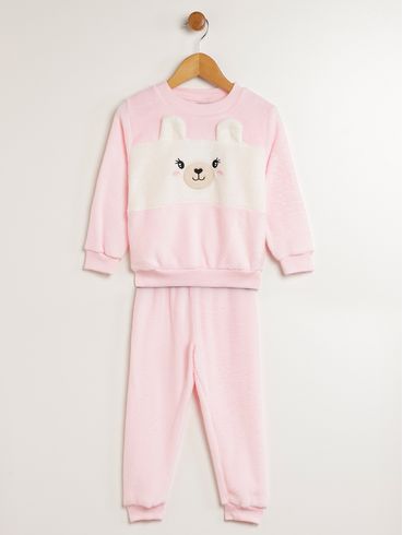 Conjunto Longo Infantil Para Menina - ROSA