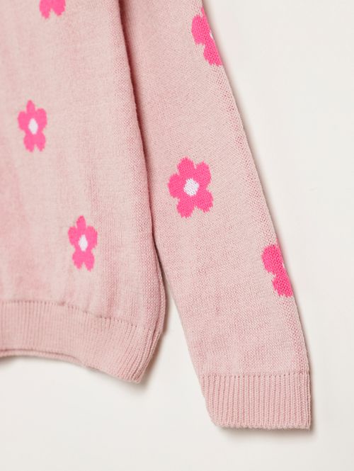 Blusão Tricot Infantil Para Menina - ROSE