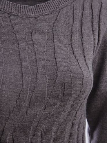 Blusa Tricot Manga Longa Feminina CINZA